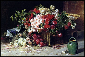 Still Life with Roses by Abbott F. Graves, 1890