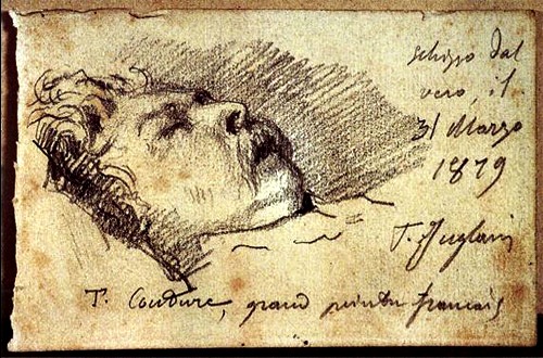Deathbed sketch of the Great French Painter Thomas Couture by Juglaris