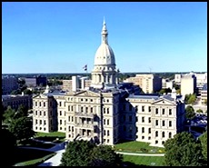 Michigan State Capitol: Juglaris painted eight muses for the inner dome
