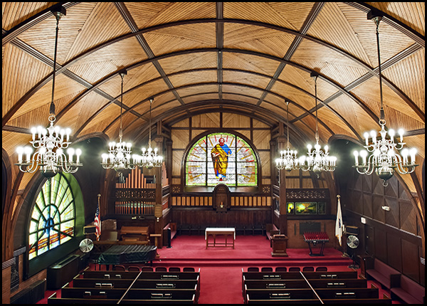 St. Paul Window by Tommaso Juglaris, Goddard Chapel, Tufts University