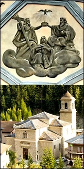 Parish church and ceiling decoration, Lanslebourg, France