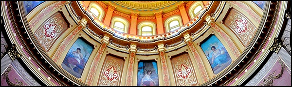 Michigan State Capitol Dome displaying Juglaris's iconic muses