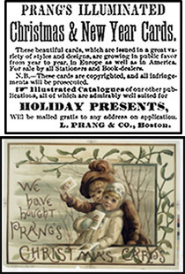 Advertising promotion for Prang Christmas cards