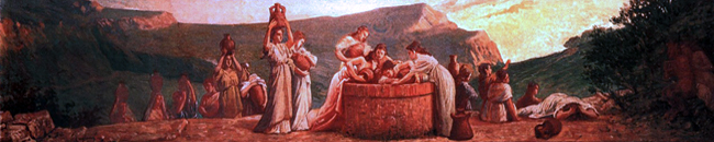 The Danaids at the well, a preparatory sketch by Juglaris for the Franklin Public Library