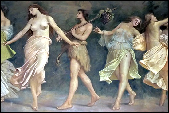 Dancers and Bacchante, Grecian Festival, Franklin Public Library