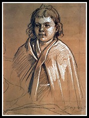 Study for a portrait of a young child by Juglaris