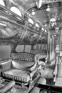 Interior of train cabin