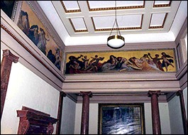 Memorial Hall with Juglaris's friezes, Franklin Public Library