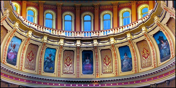 A panoramic view of Juglaris's muses, Michigan State Capitol