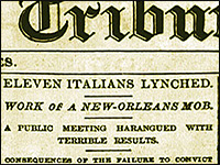 New York Tribune headlines mob lynching